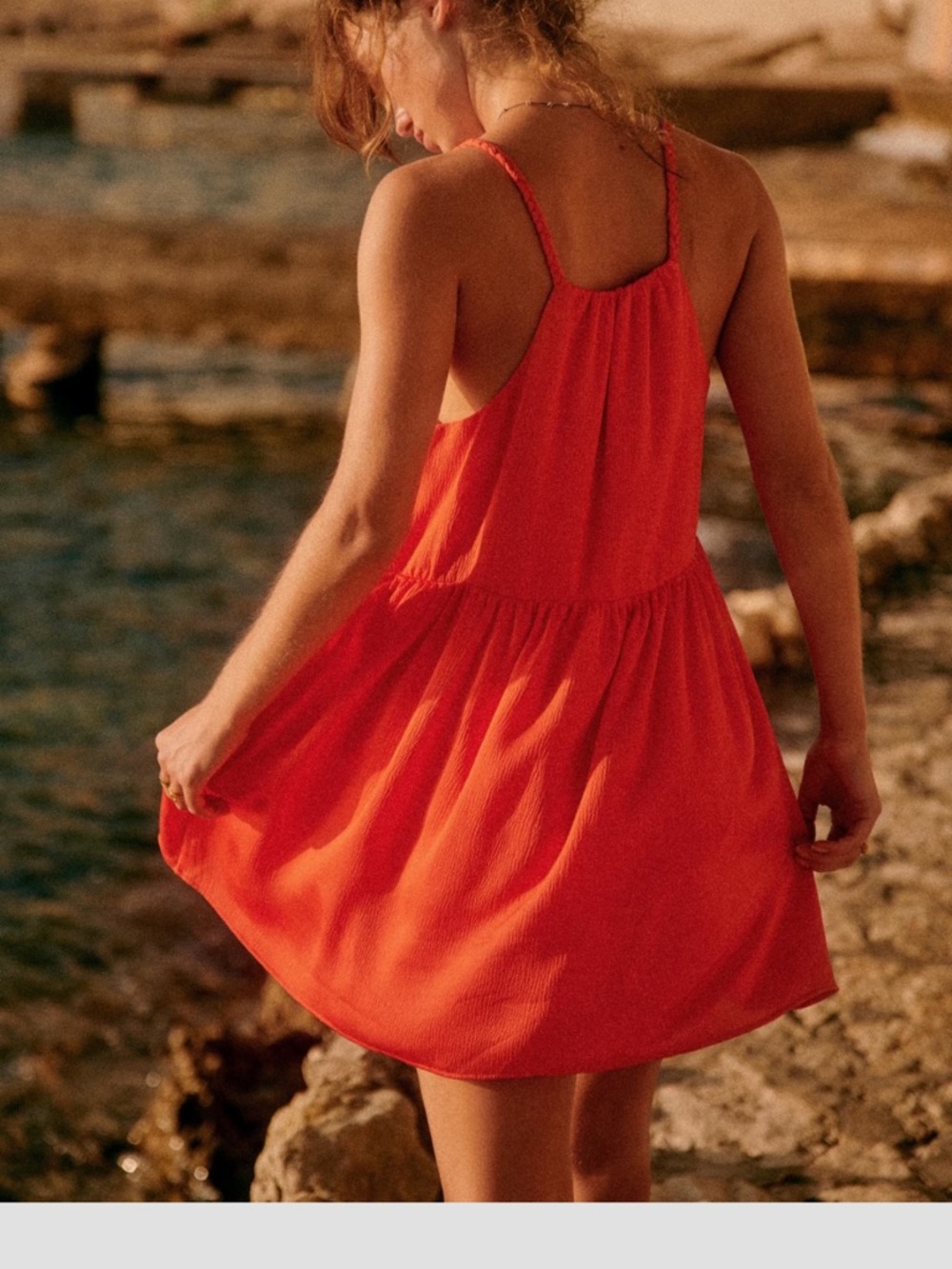 Sezane Belares Coral Mini Dress - Picture 3 of 4